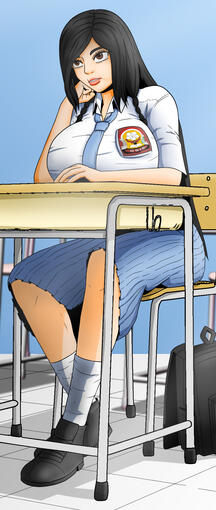 Sitting on classroom