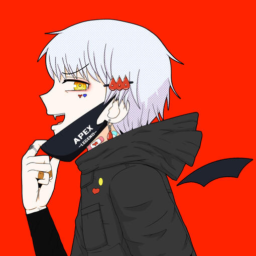 White haired anime boy